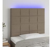 LAPOOH Cabecero con Luces LED Tela Gris Taupe 80x5x118/128 cm, Cabeceros Cama, Cabeceros Moderno, Cabezales Cama, Muebles Habitacion, Cama Cabeza, Mueble Cabecero - 3122402