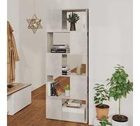 LAPOOH Estantería Divisor de Espacios Gris hormigón 60x24x155 cm, Libreria Estanteria, Muebles Auxiliares, Estanterias Almacenaje, Mueble Almacenaje, Mueble Organizador, Estanteria Oficina - 809093