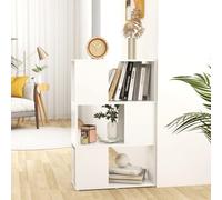 LAPOOH Estantería Divisor de Espacios, Libreria Estanteria, Estanteria Libros, Estanteria Alta, Estanteria Escalera, Estanterias Habitacion, aglomerado Blanco 60x24x94 cm