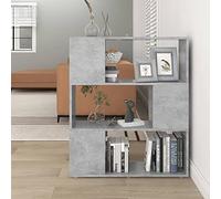 LAPOOH Estantería Divisor Espacios, Libreria Estanteria, Estanteria Libros, Estanteria Alta, Estanteria Escalera, Estanterias Habitacion, aglomerado Gris hormigón 80x24x94cm