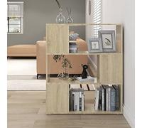 LAPOOH Estantería Divisor, Estanteria Libros, Estanteria Salon, Estanterias Almacenaje, Organizador Juguetes, Estanteria Habitacion, Mueble Estanteria, de Espacios aglomerado Sonoma 80x24x94 cm