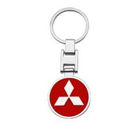 LAPOOH Llavero de Coche para Mitsubishi ASX Outlander Pajero,Reemplazo de Llavero de Coche de Moda de Gama Alta con Logotipo de Coche para Hombres y Mujeres Accesorios de Coche Regalo Familiar,A