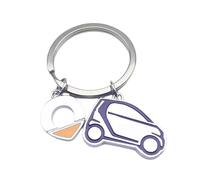 LAPOOH Llavero de Coche para Smart Fortwo Forfour 453 451,Reemplazo de Llavero de Coche de Moda de Gama Alta con Logotipo de Coche para Hombres y Mujeres Accesorios de Coche Regalo Familiar