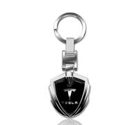 LAPOOH Llavero de Coche para Tesla Model 3 Model Y X S,Reemplazo de Llavero de Coche de Moda de Gama Alta con Logotipo de Coche para Hombres y Mujeres Accesorios de Coche Regalo Familiar