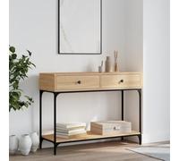 LAPOOH Mesa Consola Madera de ingeniería Roble Sonoma 100x34,5x75 cm, Mesa Entrada, Mesa Recibidor Estrecha, Mesa De Centro Salon, Mesa Auxiliar, Mueble Entrada