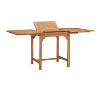 LAPOOH Mesa de jardín Extensible Madera Teca Maciza (110-160) x80x75cm, Mesa Jardin Exterior, Mesa Terraza, Mesa Exterior, Mesa Balcon, Mesas Terraza Y Jardín, Mesa Auxiliar Jardin