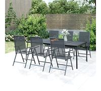 LAPOOH Mesa de jardín Malla de Acero Gris Antracita 200x100x72 cm Mesa Auxiliar, Mesa Playa, Mesa Terraza, Mesa Exterior, Mesa Balcon, Mesa Jardin Exterior - 362735