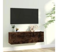LAPOOH Mueble de TV, Muebles De Salon, Mueble TV Salon, Mesa TV, Mesa Televisor, Mueble TV Baño, Mueble Televisor, Madera contrachapada Roble Ahumado 100x30x30 cm