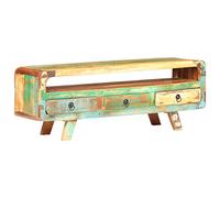 LAPOOH Mueble para TV, Mueble Salon, Mueble TV Salon, Mueble pequeño, Mesa Auxiliar TV, Mesa De Televisión, de Madera Maciza reciclada 117x30x41 cm