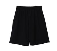 LApooh Pantalones Cortos De Pijama De Algodón para Mujer, Pantalones Cortos para Dormir Suaves hasta La Rodilla con Bolsillos, Pantalones Cortos Elegantes para Estar En Casa, Pantalones Casuales Su