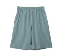 LApooh Pantalones Cortos De Pijama De Algodón para Mujer, Pantalones Cortos para Dormir Suaves, Pantalones Cortos hasta La Rodilla con Bolsillos, Pantalones Cortos Elegantes para Estar En Casa, Pan