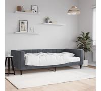LAPOOH Sofá Cama con colchón Terciopelo Gris Oscuro 90x200 cm, Sofa Cama, Sofas De Salon, Sofas Modernos - 3196668