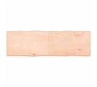 LAPOOH Tablero de Mesa Madera Maciza Roble Borde Natural 160x50x6 cm, Encimera Cocina, Tableros De Madera, Table Salon, Encimera De Madera