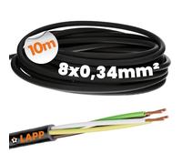 Lapp 10 m 1030243 LiYY Cable de Control 8 x 0,34 mm² Negro para Datos