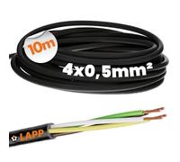 Lapp 1030257 LiYY - Cable de Control PVC 10m, 4x0,5 mm² para Datos y RC | Cable de señal para modelismo ferroviario, electrónica y sistemas MSR. Flexible, soldable y resistente al aceite.