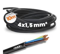 Lapp 10m Cable H07RN-F 4x1,5 mm² - Manguera de Goma Flexible Exterior