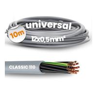 Lapp 1119012 Ölflex Classic 110 - Cable de control de PVC (10 m, 12 x 0,5 mm², cable de control de 12 conductores, 12 G0,5 mm², con conductor de protección verde y amarillo)