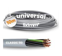 Lapp 1119205 10 metros Ölflex Classic 110 - Cable de control de PVC, 5 x 1 mm², con conductor de protección verde y amarillo 5G1,0 mm², cable de 5 hilos, cable de 5 núcleos