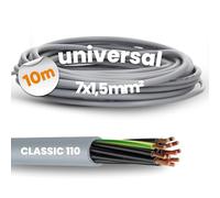Lapp 10 metros 1119307 Ölflex Classic 110 - Cable de control de PVC, 7 x 1,5 mm² con conductor de protección verde y amarillo 7 G1,5 mm², cable de control de 7 núcleos, cable de 7 núcleos