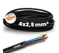 Lapp 16002123 H05RR-F - Cable de goma flexible (10 m, 4 x 2,5 mm², con conductor de protección, cable de goma fino para interiores, para dispositivos domésticos y de mano, resistente, 4 G2,5 mm²),