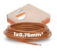 Lapp 4510032 H05V-K Cable Trenzado - Hilo de Cobre Flexible, 0,75 mm², 100 | Conductor de Cobre Unipolar Marrón - Diámetro 2,4 mm - Tensión 300/500V - Ideal para Cuadros Eléctricos y Cableado Interno