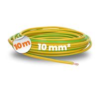 10 m Lapp 4520005 H07V-K 10 mm² Verde/Amarillo I Cable de Cableado I Cable de Cableado I Flexible PVC Single Core I Trenzado 10 mm² I Cableado