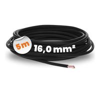 5 metro Lapp 4520016 H07V-K 16,0 mm² negro I Cable de cableado I Cable cable cable flexible I PVC individual I Cable trenzado 16 mm2 I cableado