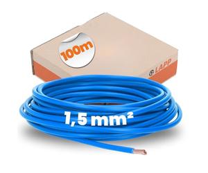 Lapp 4520021 H07V-K 1,5 mm² - Cable de cableado Flexible - 1,5 mm² - Delgado - único para gabinete de Contador - único para gabinete de Control - 100 m