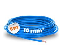 5 metros Lapp 4520025 H07V-K 10 mm² azul I Cable de cableado I Cable cable cable flexible I PVC individual I Cable trenzado 10 mm2 I cableado