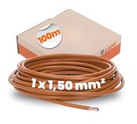 LAPP 4520031 H07V-K Cable Trenzado Unipolar, 1 x 1,50 mm², 100 m, Marrón | Hilo flexible de cobre para cableado interno y conductos, sección transversal 1,5 mm², longitud 100 metros