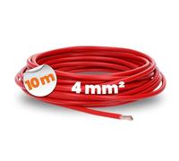Lapp 4520043 H05V-K 4 mm² rojo I cable de cableado I cable flexible I cable flexible de PVC único I alambre trenzado 4 mm2 I cableado