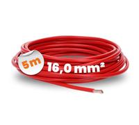 5 metros Lapp 4520046 H07V-K 16,0 mm² rojo I Cable de cableado I Cable flexible I PVC individual I Cable trenzado 16 mm2 I cableado