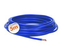 Lapp 4520145 H07V-K 10 mm² - Cable de cableado (5 m, color azul oscuro, cable flexible, cable trenzado de 10 mm2, cable fino, cable de un solo cable para armario de conmutación