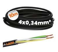 Lapp Cable de Control 4 x 0,34 mm² LiYY - Línea de Datos Flexible en Negro