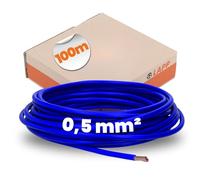 Lapp Cable de PVC H05V-K, 1 x 0,5 mm², 100 m, Color Azul, Flexible