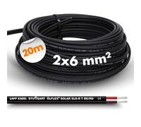 Lapp Cable Solar XLS-R-T Twin 2x6 mm² - Cable Fotovoltaico Negro y Rojo 20 | Línea gemela de 6 mm² para paneles solares, libre de halógenos, resistente a rayos UV, apto para exteriores e inversores