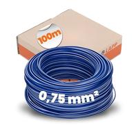 Lapp H05V-K - Cable de PVC (1 x 0,75 mm², 100 m), color azul oscuro y blanco