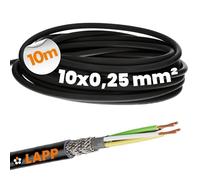Lapp LiYCY Cable de Control Blindado 10x0,25 mm² - Cable de Datos de 10 m