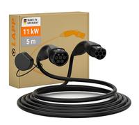 LAPP Mobility Helix EV Cable de Carga Tipo 2, 11 kW/Autorretráctil / 20 A/Trifásico/Cable de Carga para Coches eléctricos/Modo 3 / 5m