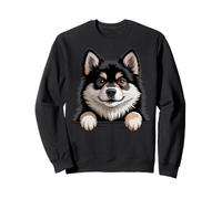 Lapphund Finlandés Divertido Peeking Pocket Puppy Lappie Dog Sudadera
