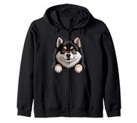 Lapphund Finlandés Divertido Peeking Pocket Puppy Lappie Dog Sudadera con Capucha