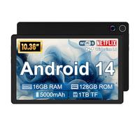 Laptok Android Tablet 10 Pulgadas Tablet Grande, 16 GB+128 GB Expansión TF de 1 TB, 8 Núcleos/5000mAh, 5+8MP/1280 * 800P, WiFi 6/Widevine L1/BT5.4, Compatibilidad con USB-C/OTG