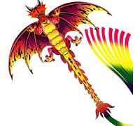 Laptony Dragón Cometa Precioso para Juegos y Actividades al Aire Libre, Fácil de Volar y Montar, Cometa para Deportes al Aire Libre de Verano en Parque o Playa