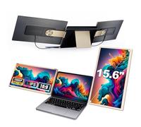 Laptop Bildschirm Erweiterung 15,6", 1080P FHD Monitor Erweiterung, Triple Monitor con Type-C/USB/Mini HDMI, Laptop Display Plug und Play for Windows, Mac, Chrome