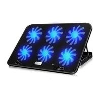Laptop Cooling Pad, Cooler with 6 Core High Speed Mute Fan, Applicable to 18 Inches Notebook Gaming Laptop Computer, Five Level Angle Adjustment Quick Cooling Low Noise (Without Adjustable Speed with