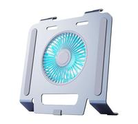 Laptop Cooling Stand - Laptop Fan with Blue Light, 3-Speed Aluminum Alloy Cooling Laptops Stand, Foldable Desk Bracket | Adjustable Holder for Office Home Work Gamingg Notebook Computer