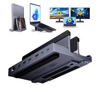 Laptop Docking Station Stand Dual 4K Monitor, QUUGE Dual HDMI Docking Station pour ordinateur Portable, 2 HDMI (Single 4K@120Hz), 2 USB3.0 Ports, 100W PD, RJ45 Ethernet, Gestion de Bureau USB C Dock.