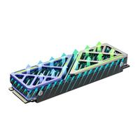 Laptop Drive Radiator, Computer Drive Heatsink, Magnesium-Aluminum Alloy Cooling Shield, Portable Cooler, for Game and Work Use, 2.89x0.90x0.41 Inches Black 1 Piece
