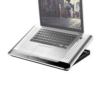 Laptop Fan | Adjustable Riser Station | 35x26x2.3cm Quiet Aluminum Alloy Computer Laptop Stand with Fan -Comfortable Workstation Setup For Phone Tablet Book Desk Home Workplace Dorm