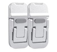 Laptop Holder - Adjustable Zinc Alloy Invisible Mini Riser Stand for Desk Ergonomics, Portable Foldable Design with Cooling Function, Computer Support for Office Home School, Silver Metal, Travel Pack